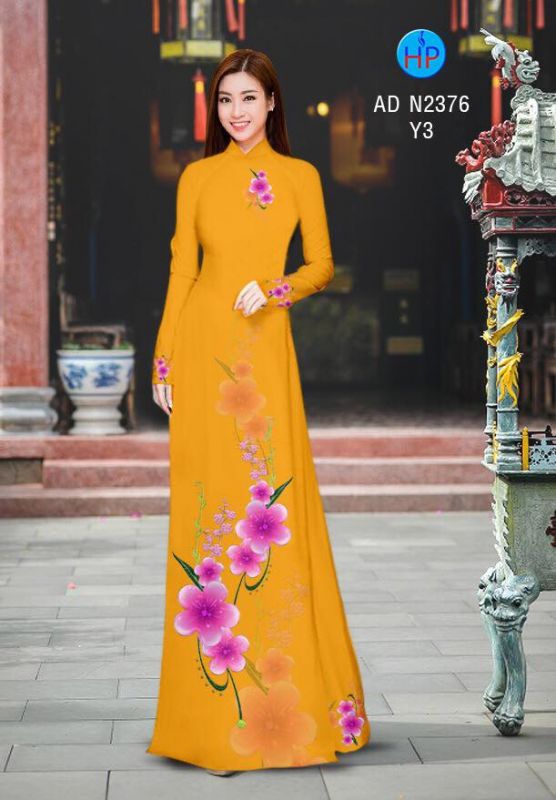 Vải áo dài cành hoa Vải áo dài cành hoa