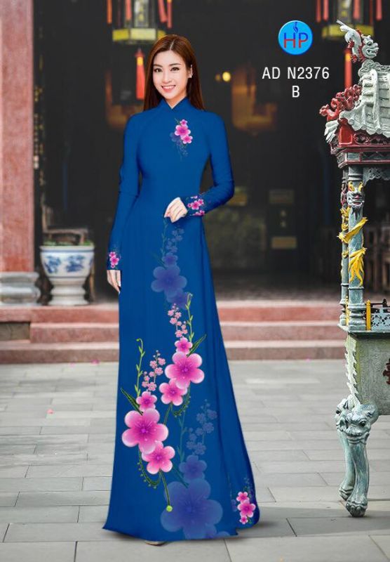 Vải áo dài cành hoa Vải áo dài cành hoa