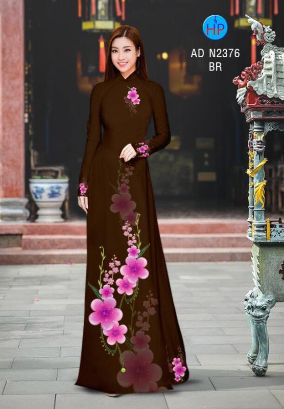Vải áo dài cành hoa Vải áo dài cành hoa