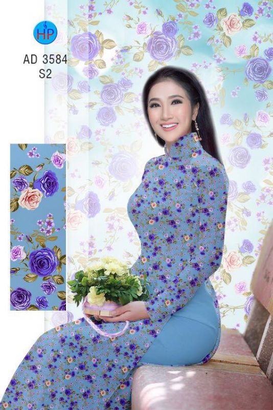Vải áo dài hoa nhí Vải áo dài hoa nhí