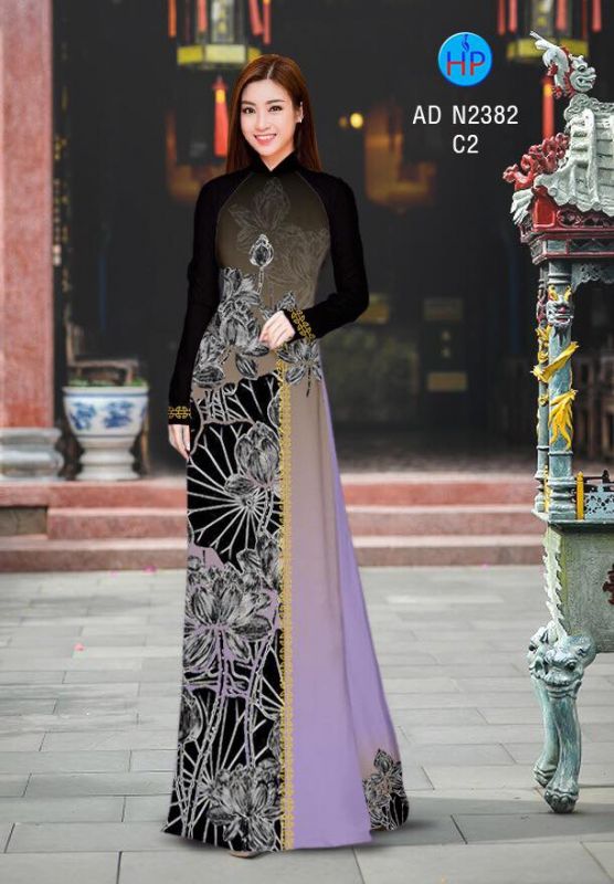 Vải áo dài hoa Sen