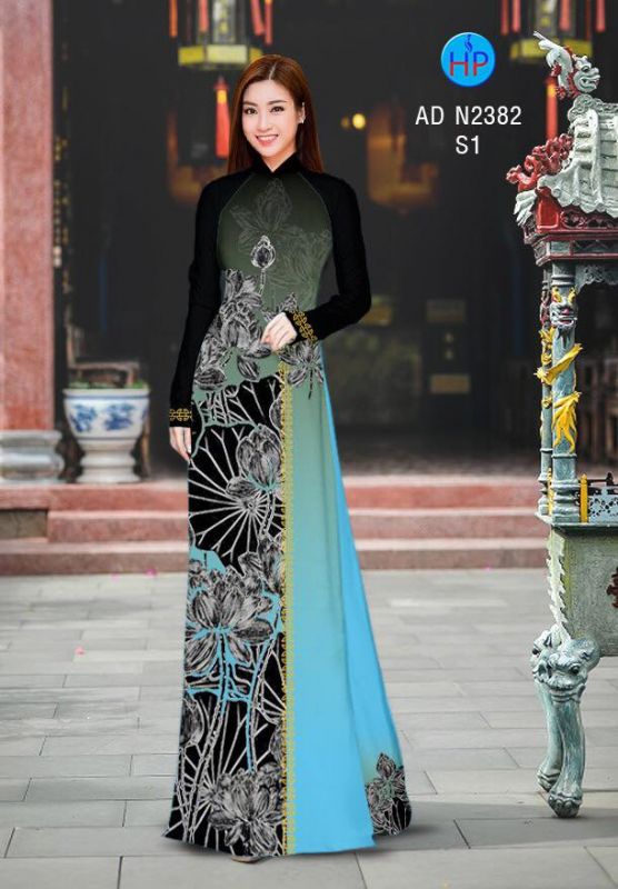 Vải áo dài hoa Sen
