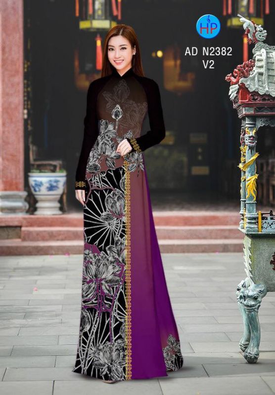 Vải áo dài hoa Sen