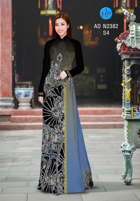 Vải áo dài hoa Sen