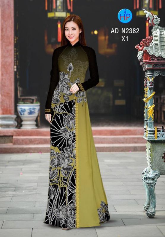 Vải áo dài hoa Sen