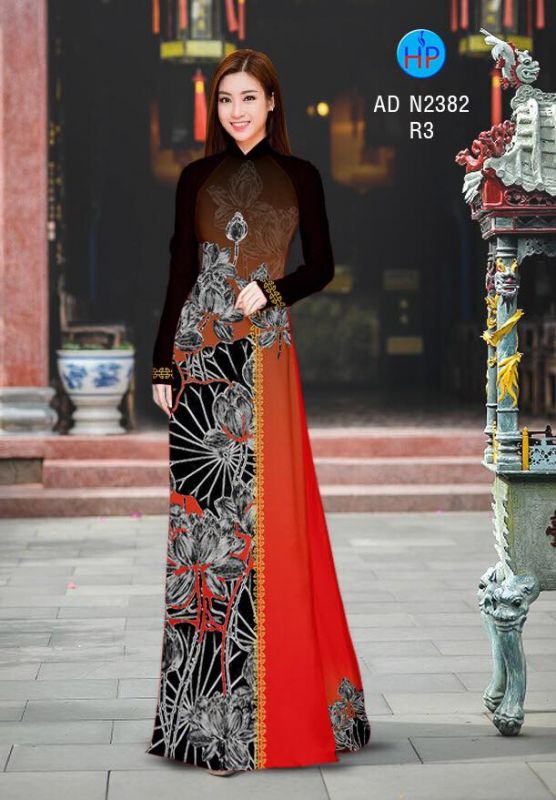 Vải áo dài hoa Sen
