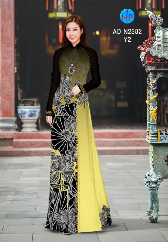 Vải áo dài hoa Sen