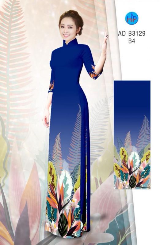 Vải áo dài hoa 3D Vải áo dài hoa 3D