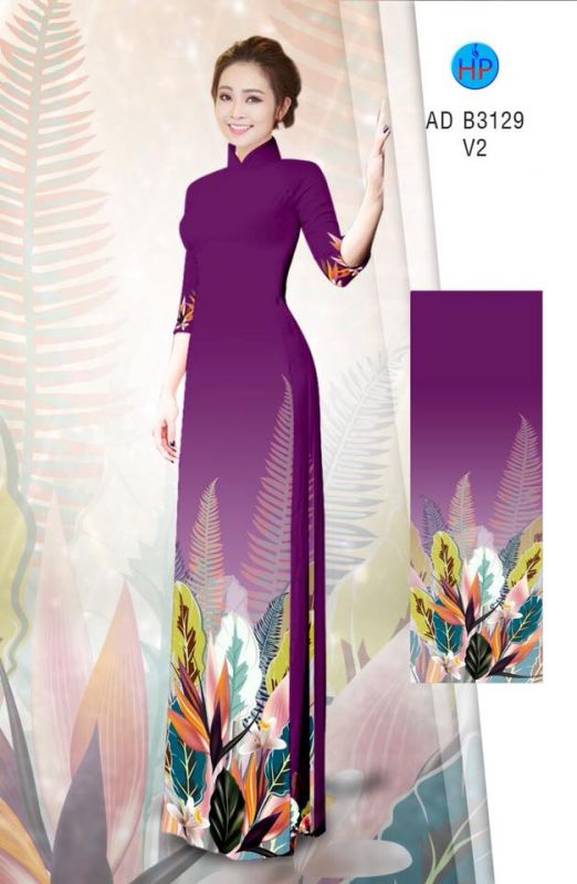 Vải áo dài hoa 3D Vải áo dài hoa 3D