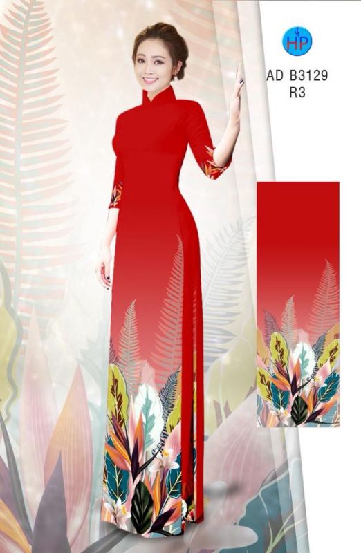 Vải áo dài hoa 3D Vải áo dài hoa 3D