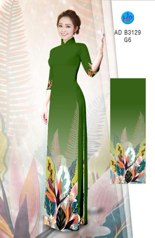 Vải áo dài hoa 3D Vải áo dài hoa 3D