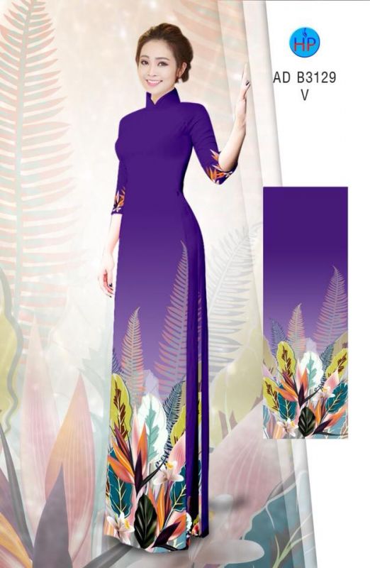 Vải áo dài hoa 3D Vải áo dài hoa 3D