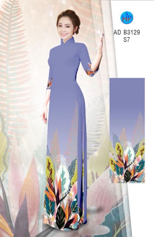 Vải áo dài hoa 3D Vải áo dài hoa 3D
