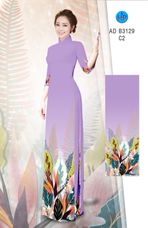 Vải áo dài hoa 3D Vải áo dài hoa 3D