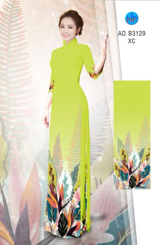 Vải áo dài hoa 3D Vải áo dài hoa 3D