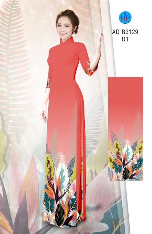 Vải áo dài hoa 3D Vải áo dài hoa 3D