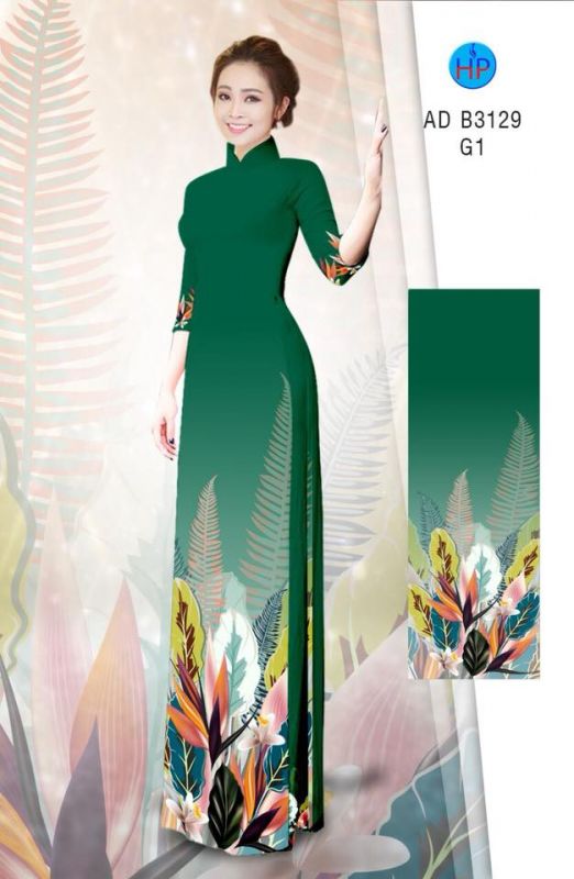 Vải áo dài hoa 3D Vải áo dài hoa 3D