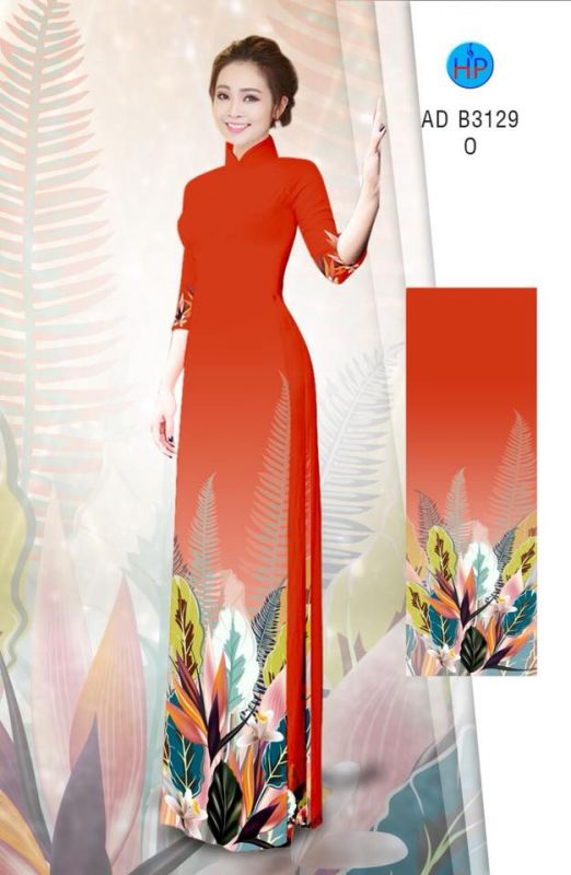 Vải áo dài hoa 3D Vải áo dài hoa 3D
