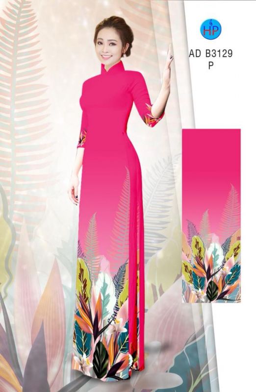 Vải áo dài hoa 3D Vải áo dài hoa 3D