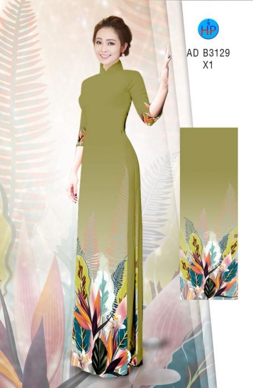 Vải áo dài hoa 3D Vải áo dài hoa 3D