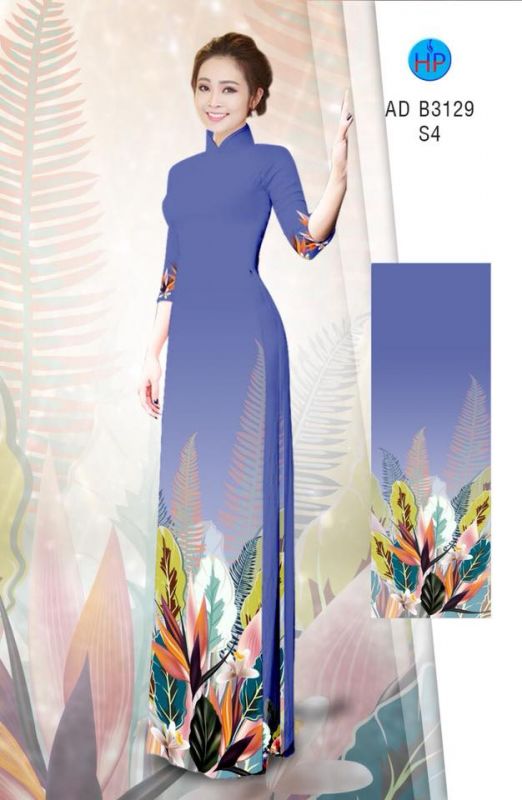 Vải áo dài hoa 3D Vải áo dài hoa 3D