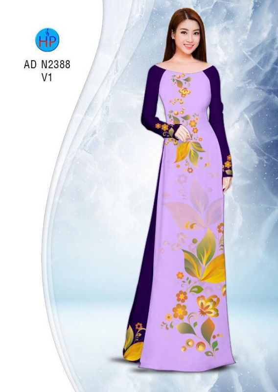 Vải áo dài hoa 3D