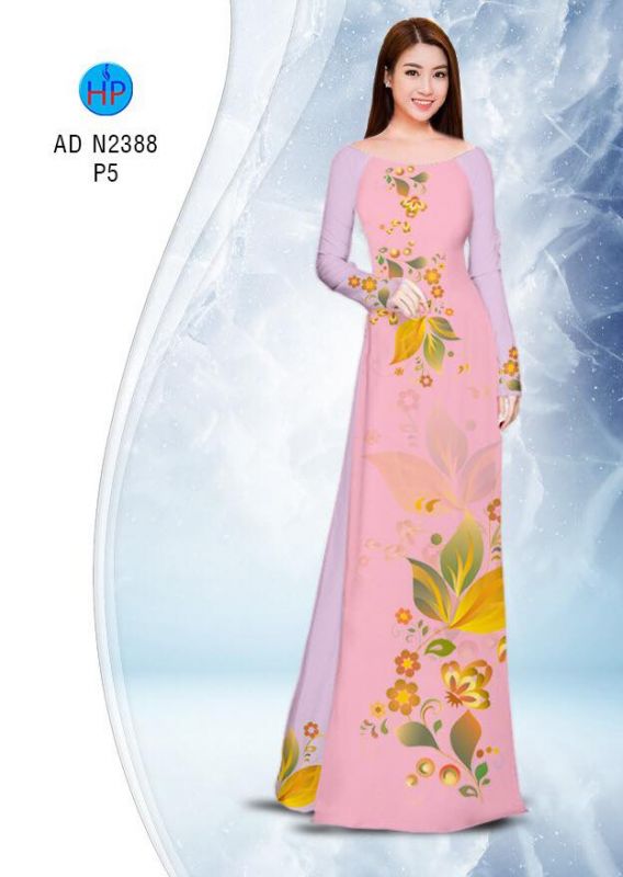 Vải áo dài hoa 3D