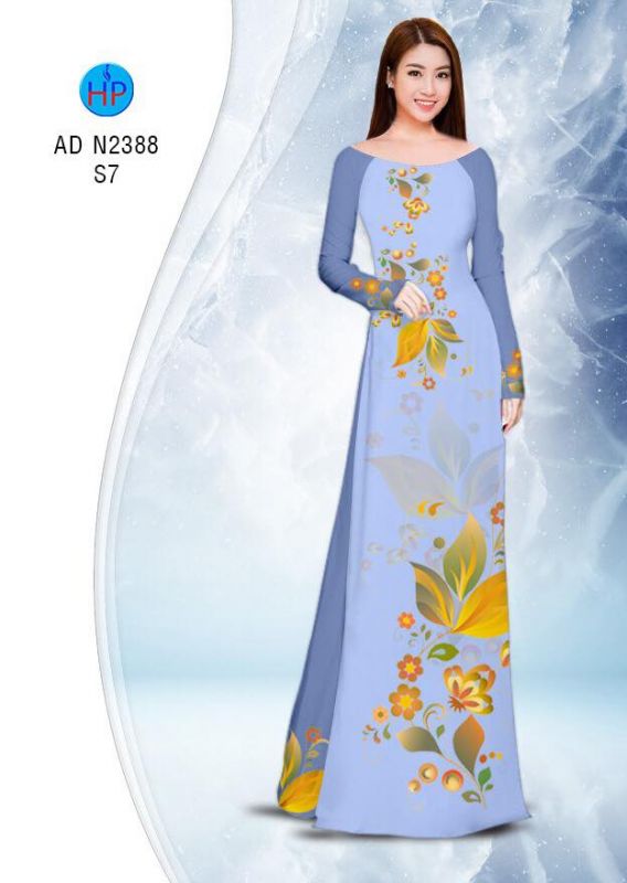 Vải áo dài hoa 3D