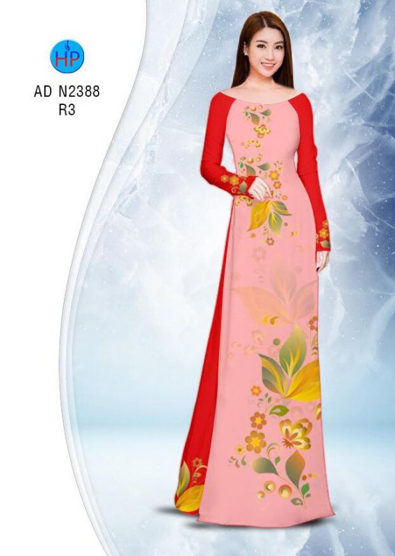 Vải áo dài hoa 3D
