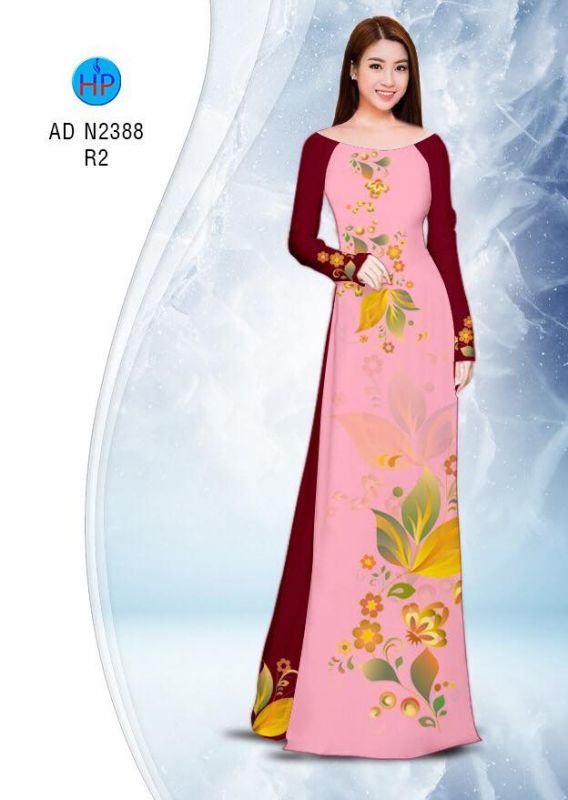 Vải áo dài hoa 3D