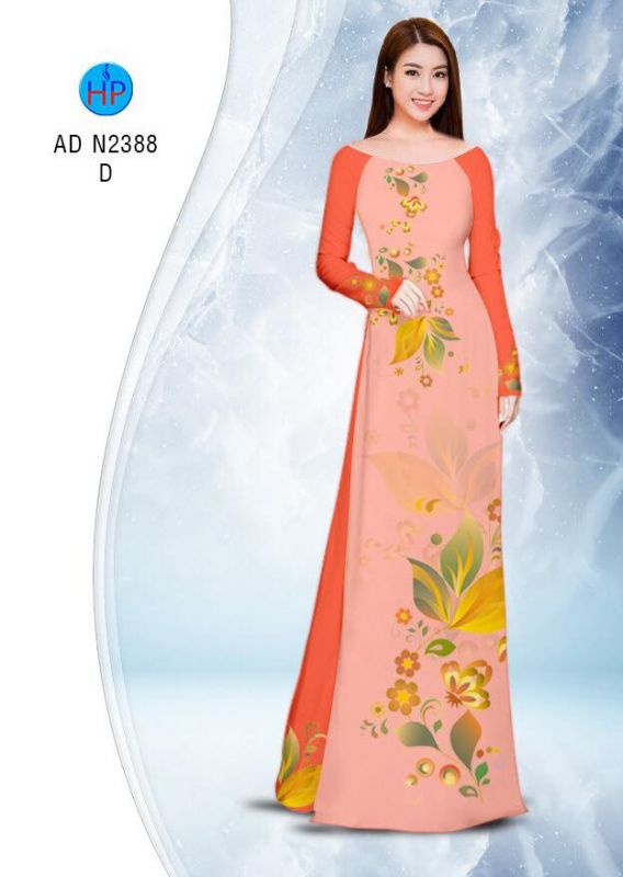 Vải áo dài hoa 3D