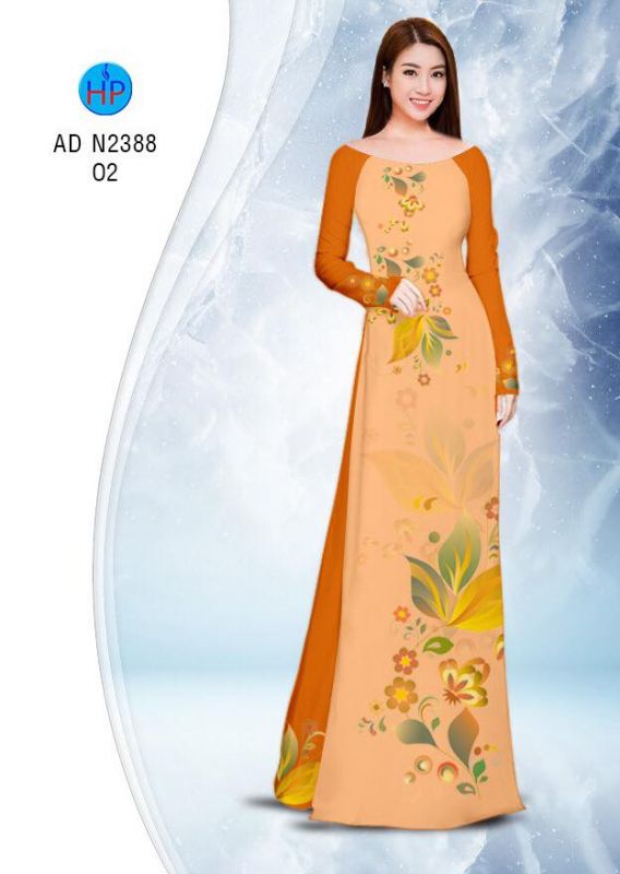 Vải áo dài hoa 3D