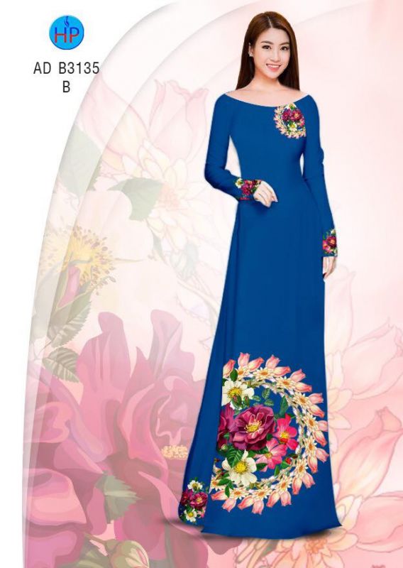 Vải áo dài vòng hoa