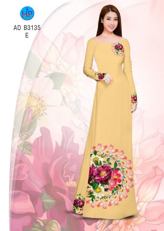 Vải áo dài vòng hoa