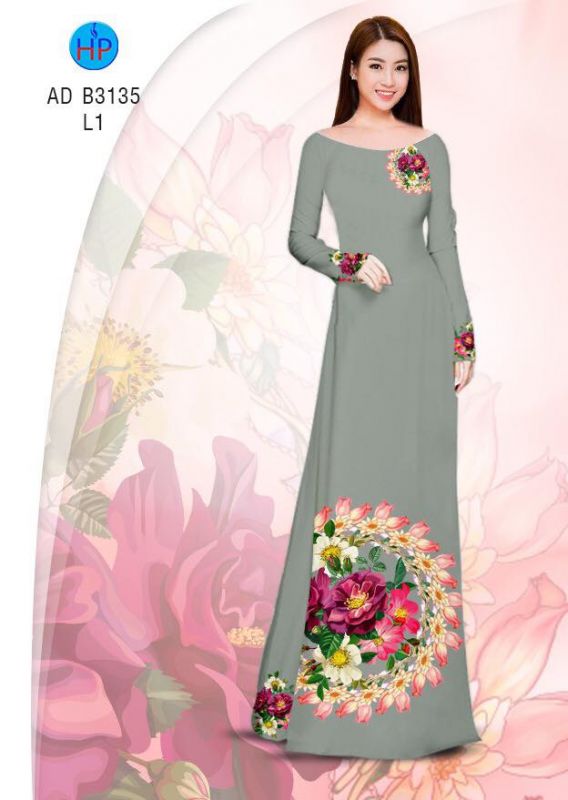 Vải áo dài vòng hoa