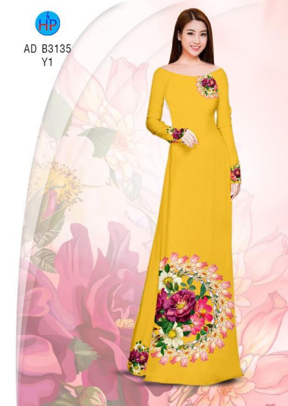 Vải áo dài vòng hoa