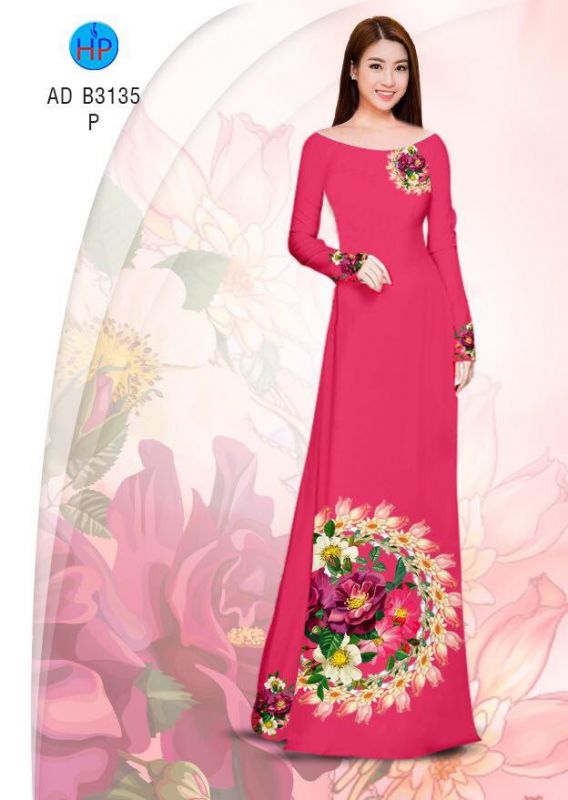 Vải áo dài vòng hoa