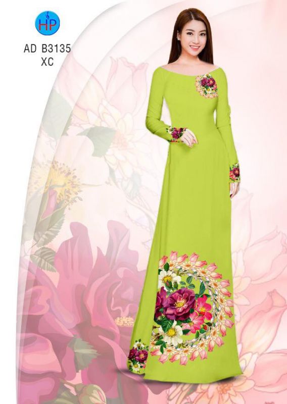Vải áo dài vòng hoa