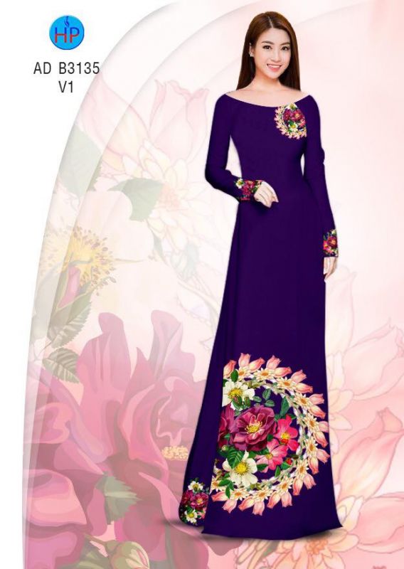 Vải áo dài vòng hoa