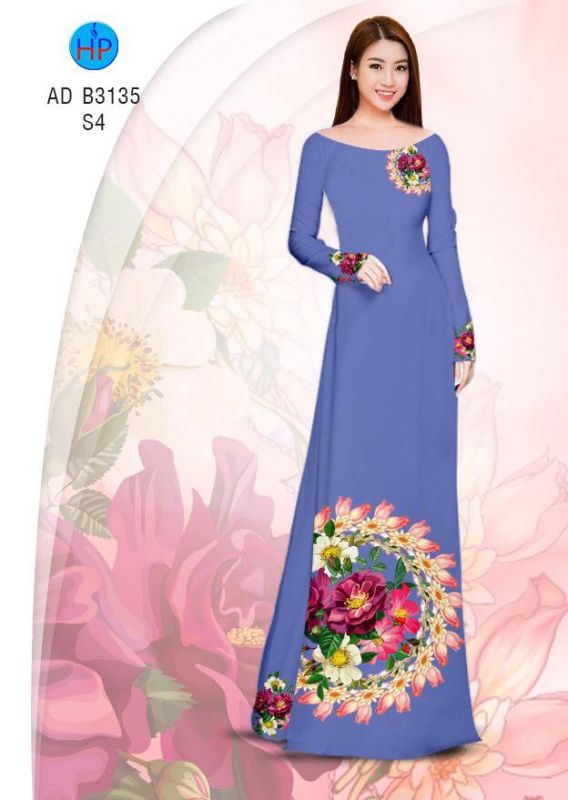 Vải áo dài vòng hoa
