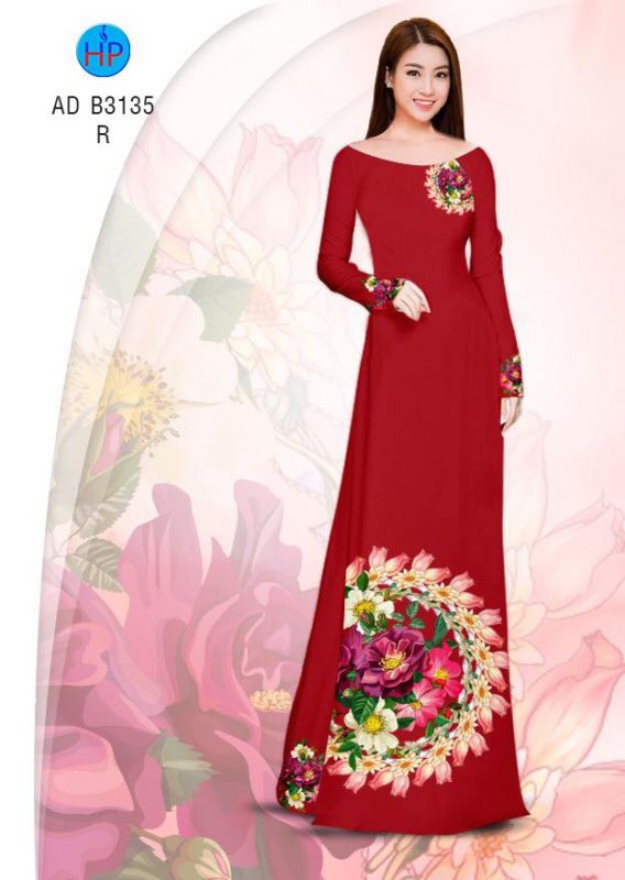 Vải áo dài vòng hoa
