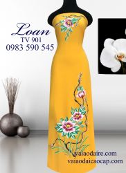 Vải áo dài vẽ sơn mài