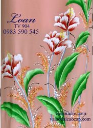 Vải áo dài vẽ sơn mài