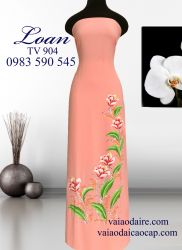 Vải áo dài vẽ sơn mài