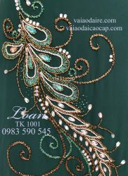 Vải áo dài kết đá pha lê