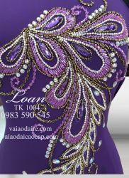 Vải áo dài kết đá pha lê