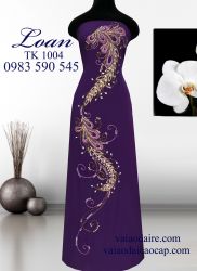 Vải áo dài kết đá pha lê