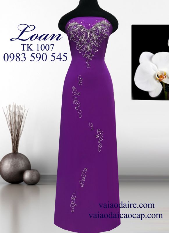 Vải áo dài Thái Tuấn kết hạt