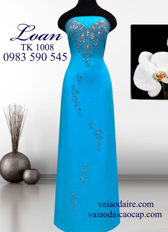 Vải áo dài Thái Tuấn kết hạt