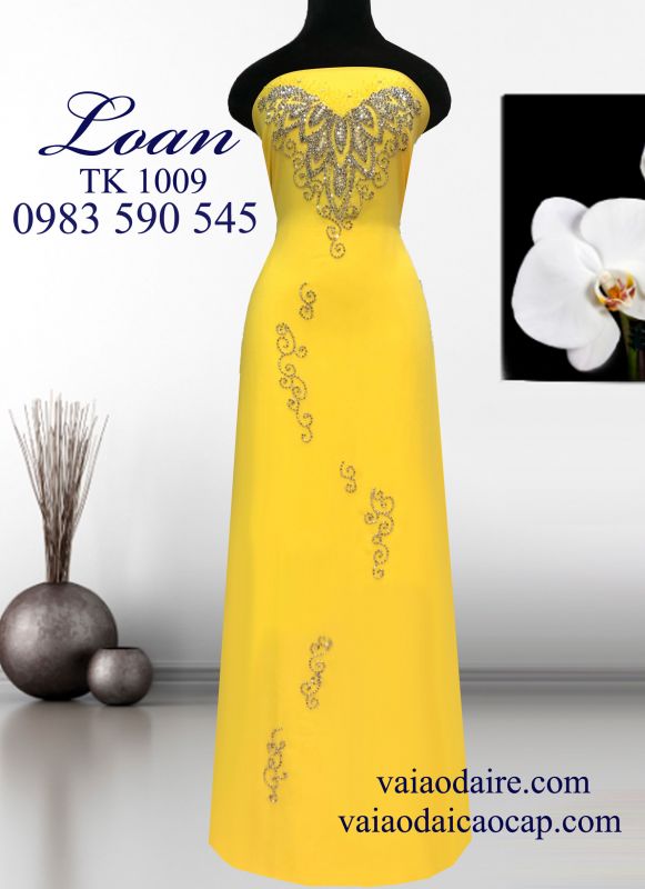 Vải áo dài Thái Tuấn kết hạt